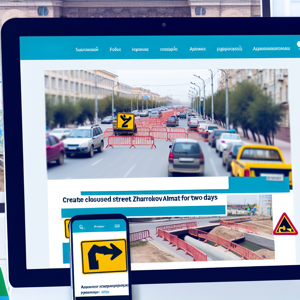 Перекрыли улицу Жарокова в Алматы на 2 дня: схема объезда и причины