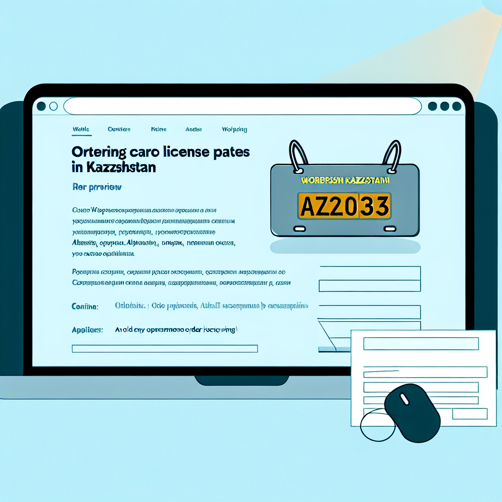 Госномер на заказ в Казахстане: сроки изготовления и порядок получения