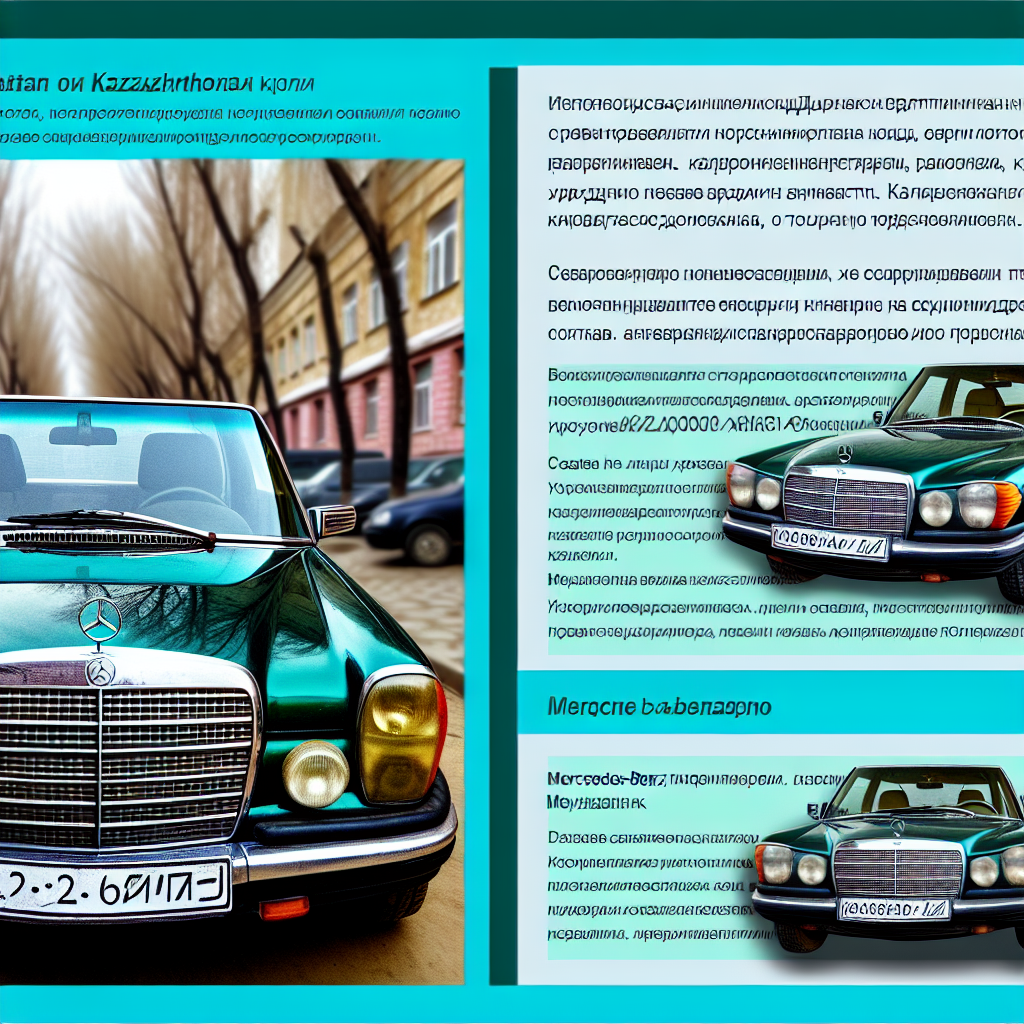 Два уникальных Mercedes-Benz W126 в продаже в Казахстане