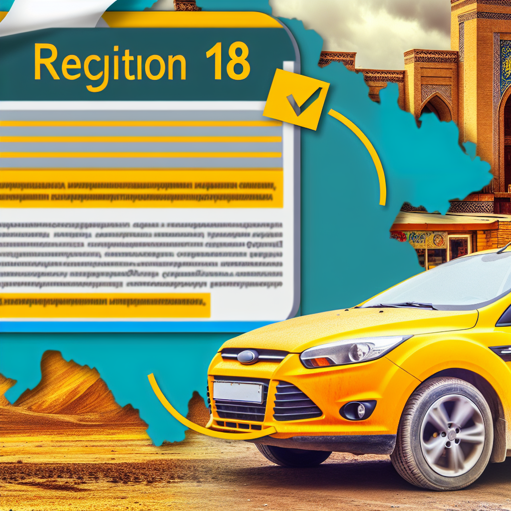 Жёлтые номера региона 18 в Казахстане для временной регистрации авто