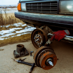 Audi 80 в Казахстане: безопасный демонтаж заржавевших ступичных подшипников и приводных валов без пресса